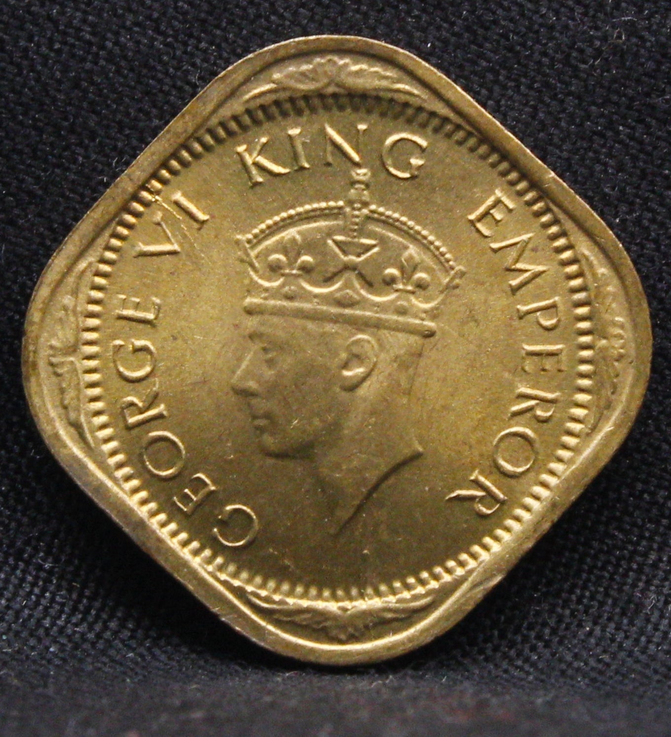 Half Anna 1943 George VI Silver coins