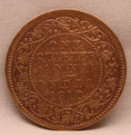 Quarter Anna 1910 Edward VII Bronze coins