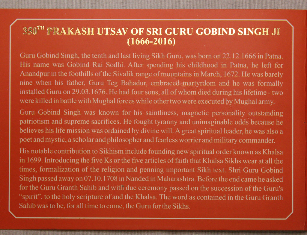 350 Parkash Utsav Of Sri Guru Gobind Singh Ji - 1666-2016 - Mumbai.
