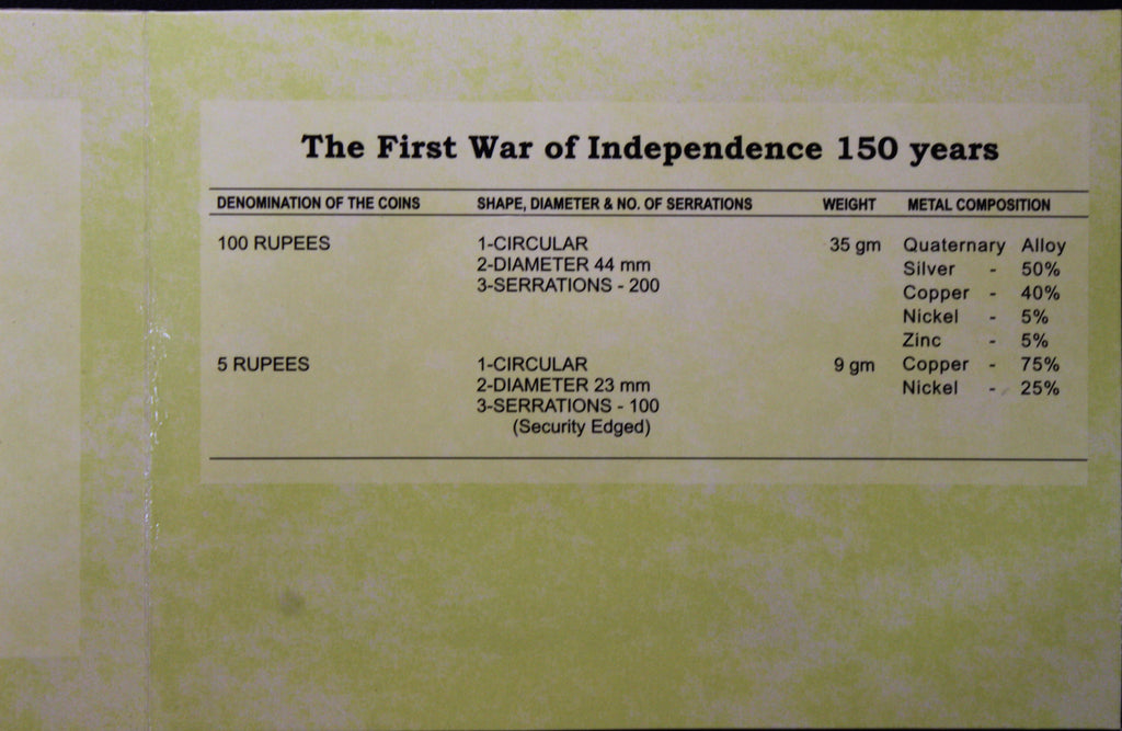 The First War of Independence 150 Years - 1857-2007- Mumbai