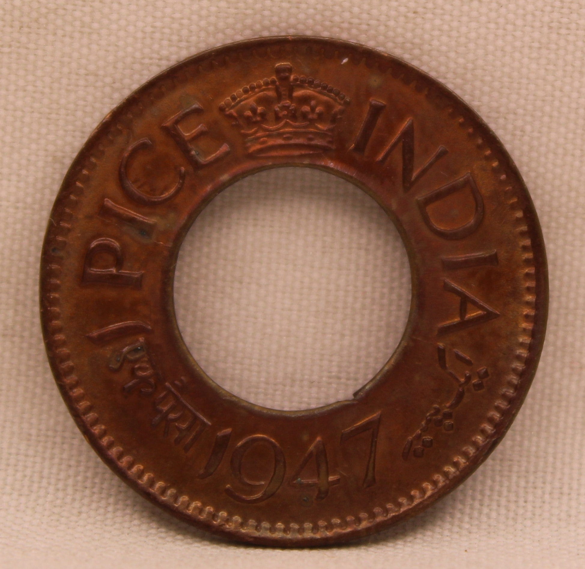 1 Pice 1947 George VI Copper coins