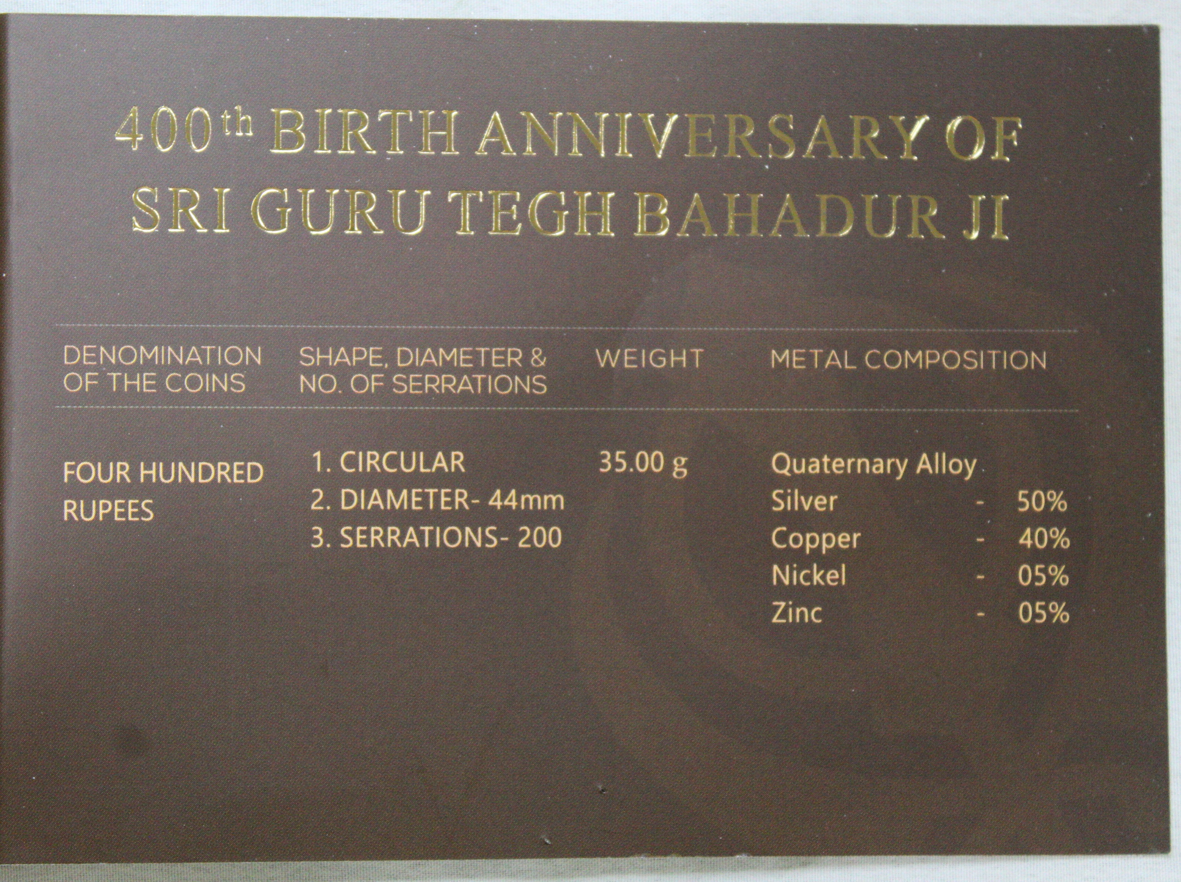 400th Birth Anniversary Of Sri Guru Tegh Bahadu Ji - 1621-2021- Mumbai