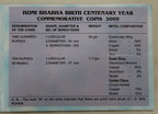 100 Rs Homi Bhabha Birth Centenary Year Commemorative Coins - 2009 - Mumbai Proof