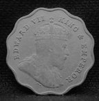1 Anna Coin of King Edward VII of Bombay Mint of 1909 Copper-Nickle