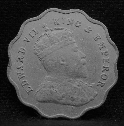 1 Anna Coin of King Edward VII of Bombay Mint of 1910 Copper-Nickle