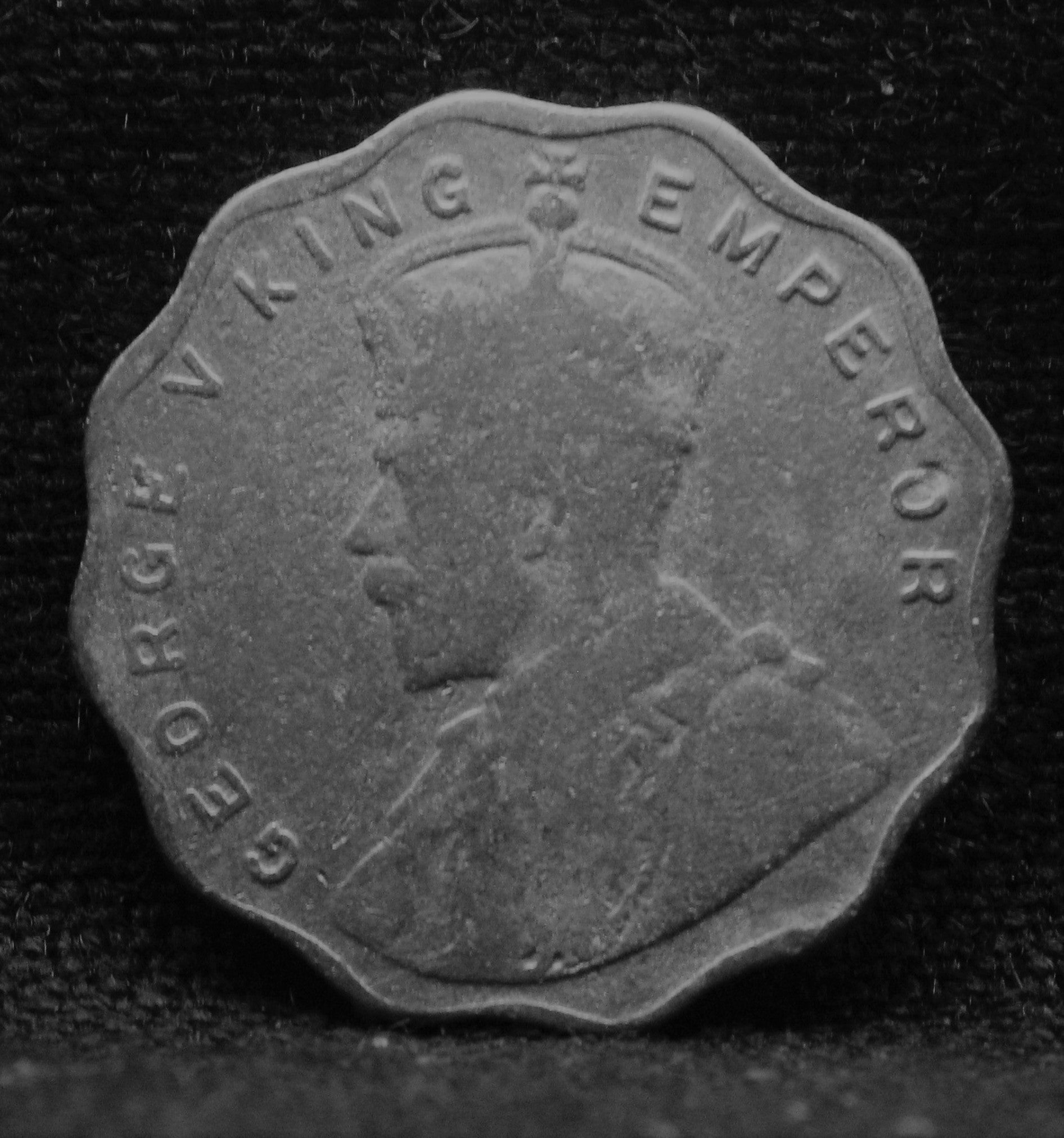 1 Anna Coin of King George V 1919 of Bombay Mint Copper-Nickel