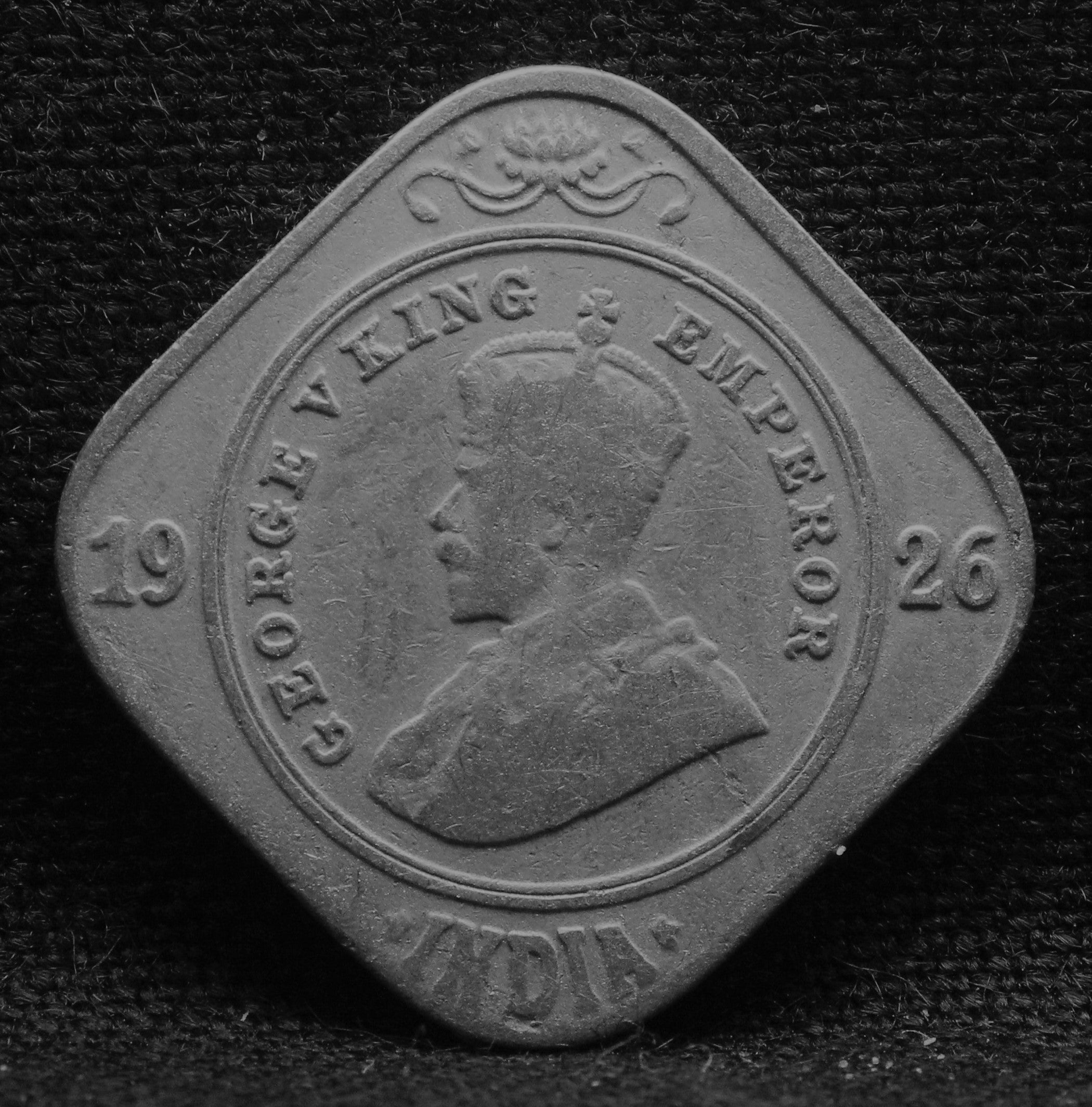 2 Annas 1926 George V Copper-Nickel coin
