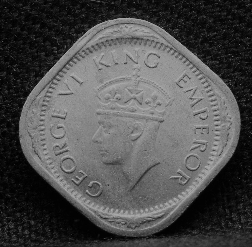 Half Anna 1946 George VI Nickel-Brass coins
