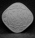 Half Anna 1947 George VI Nickel-Brass coins