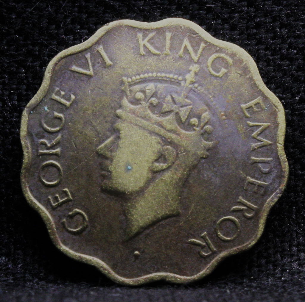 1 Anna Coin of King George VI of Calcutta Mint of 1943 Copper Nickel