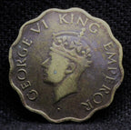 1 Anna Coin of King George VI of Calcutta Mint of 1943 Copper Nickel