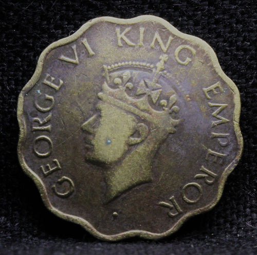 1 Anna Coin of King George VI of Calcutta Mint of 1943 Copper Nickel