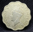1 Anna Coin of King George VI of Calcutta Mint of 1945 Copper Nickel