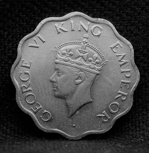 1 Anna Coin of King George VI of Calcutta Mint of 1947 Copper Nickel