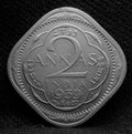 2 Annas 1939 George Vl Copper-Nickel coin