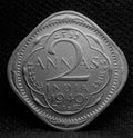 2 Annas 1940 George Vl Copper-Nickel coin