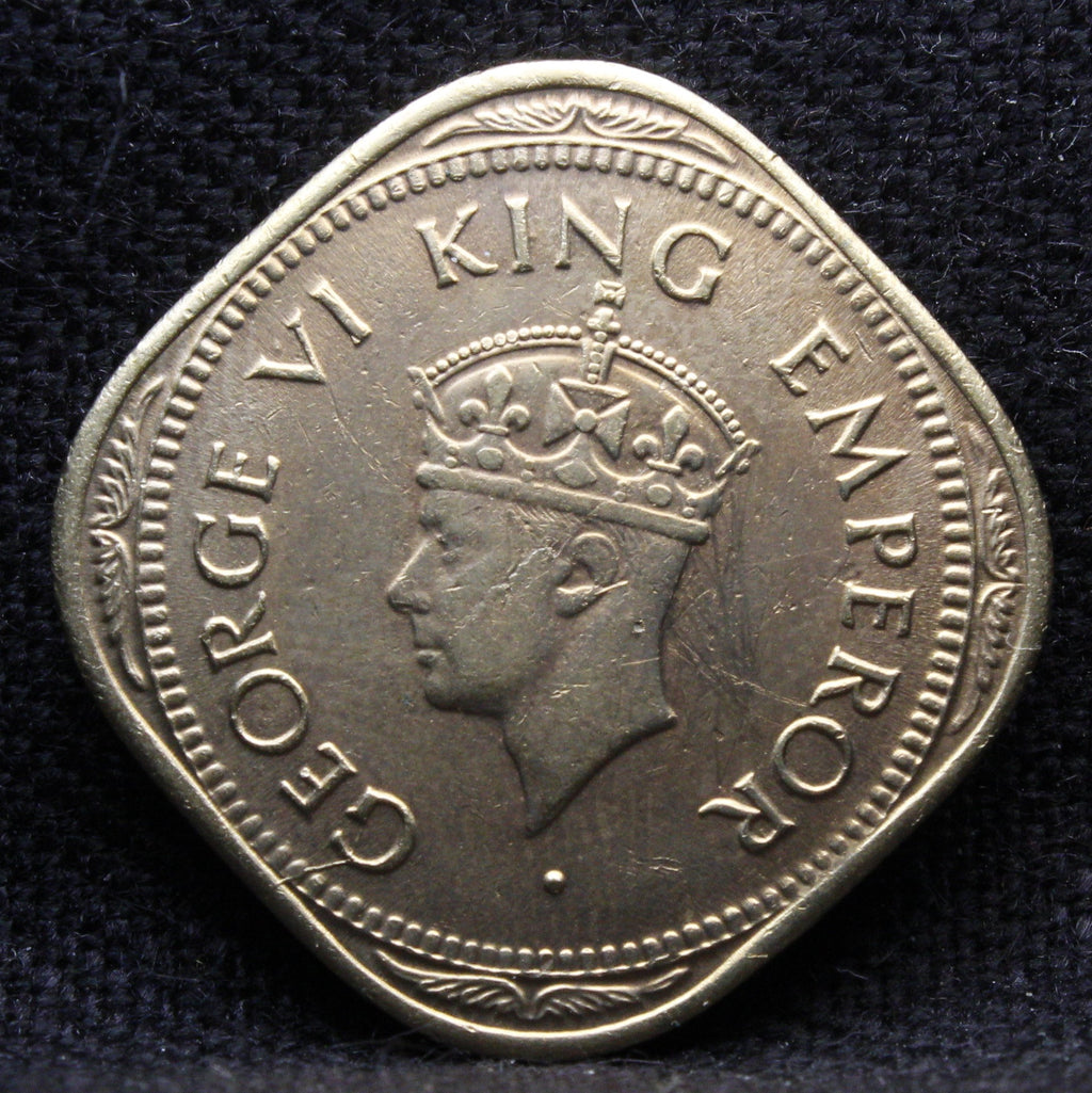 2 Annas 1944 George Vl Copper-Nickel coin
