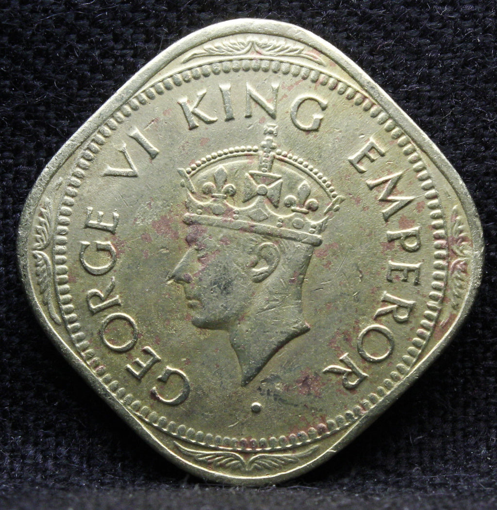 2 Annas 1945 George Vl Copper-Nickel coin
