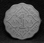 1 Anna 1936 George V Copper-Nickel coins