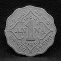 1 Anna 1929 George V Copper-Nickel coins