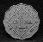 1 Anna 1929 George V Copper-Nickel coins