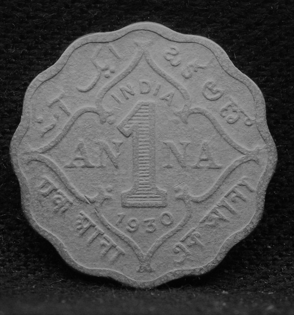 1 Anna 1930 George V Copper-Nickel coins