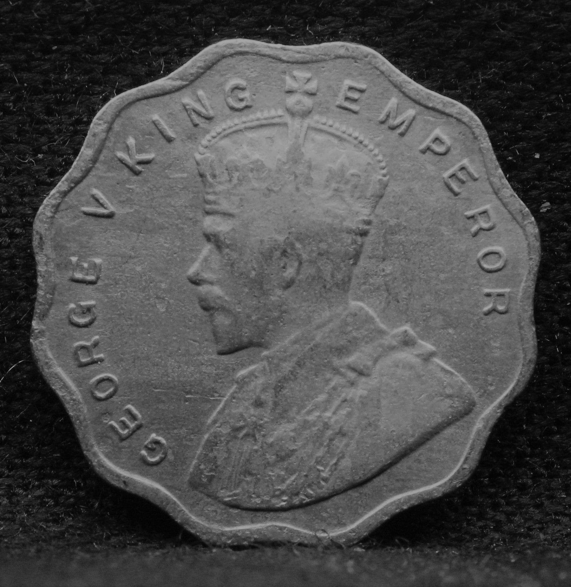 1 Anna 1936 George V Copper-Nickel coins
