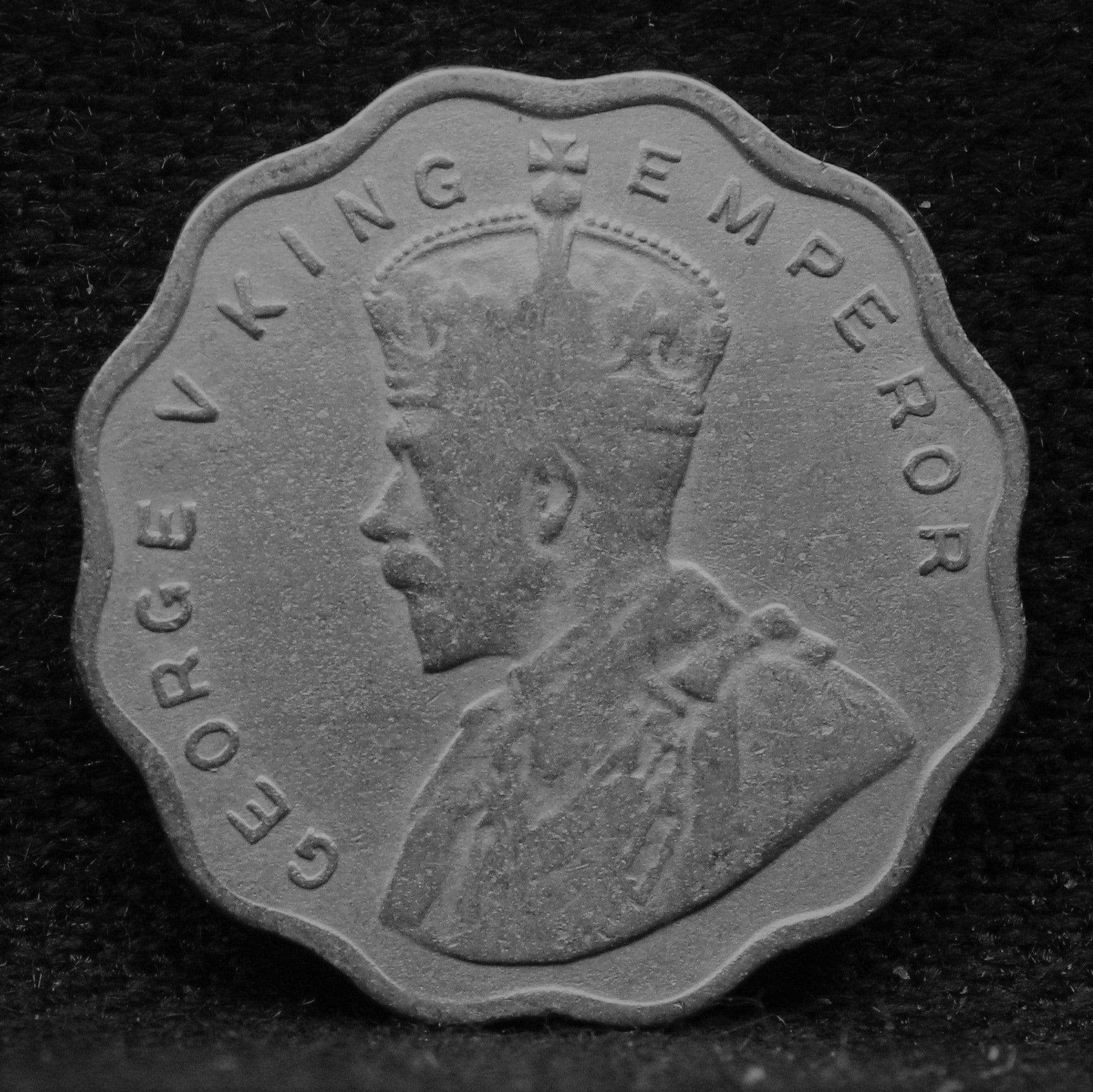 1 Anna 1936 George V Copper-Nickel coins