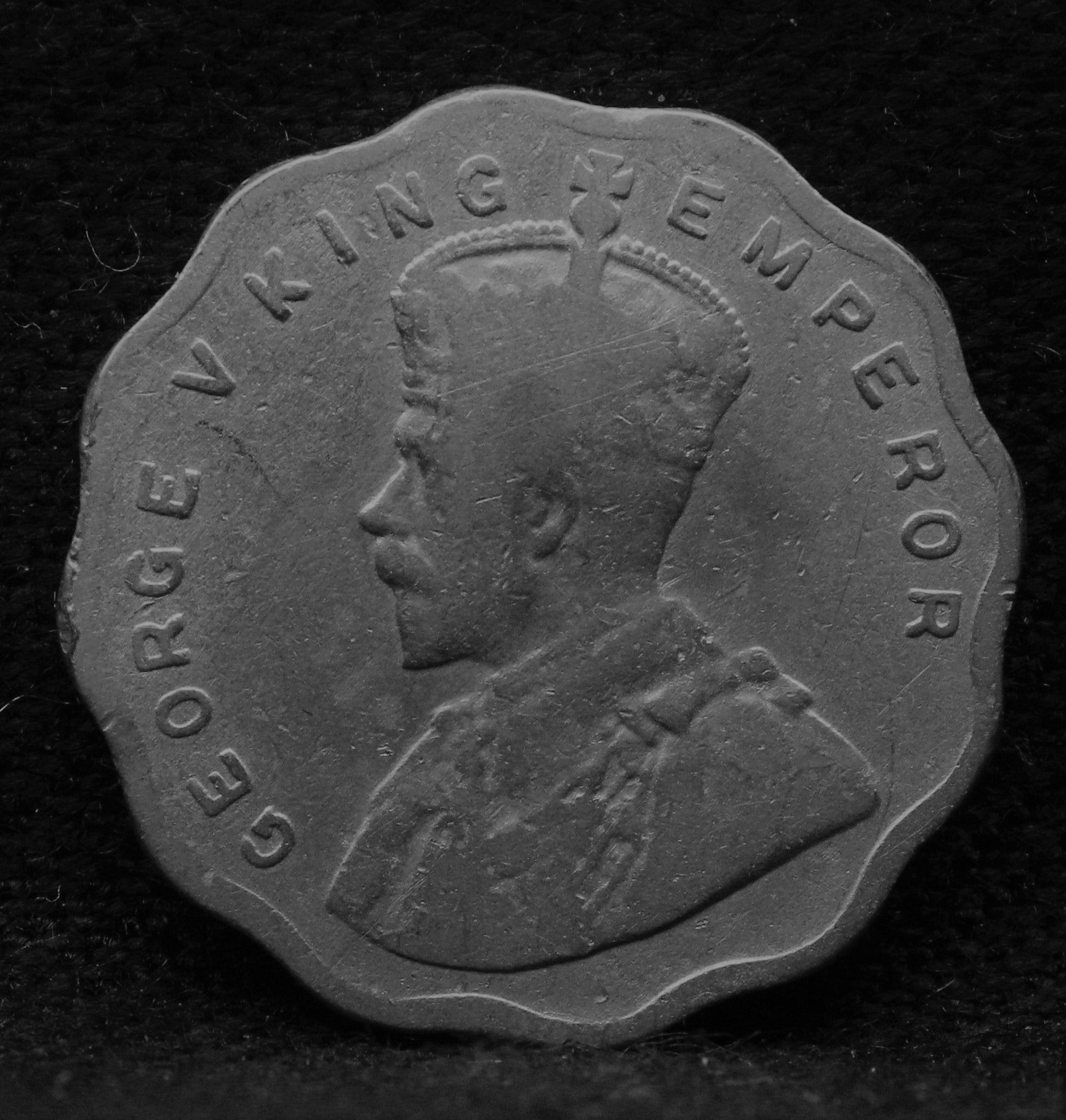 1 Anna 1936 George V Copper-Nickel coins