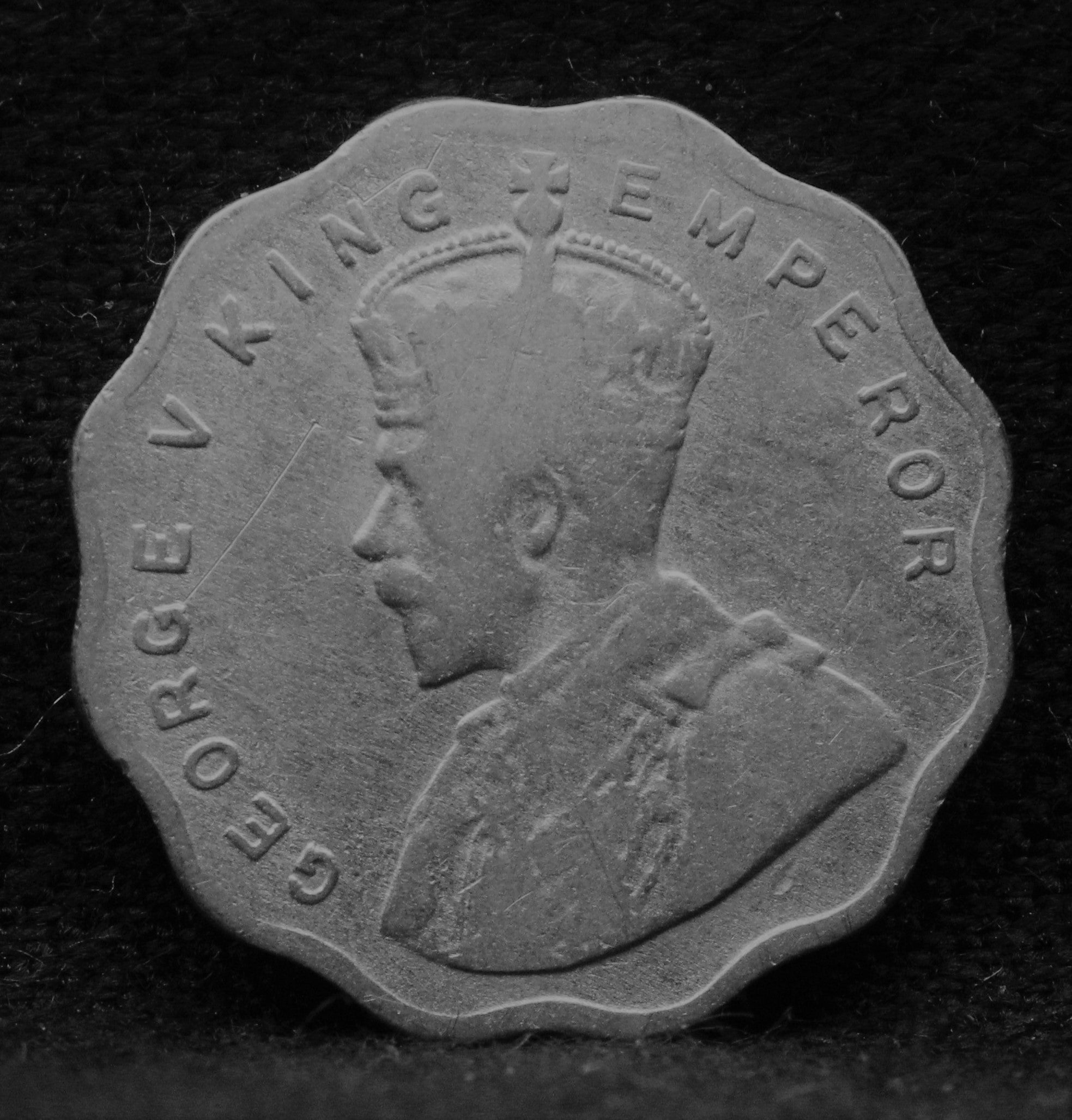 1 Anna 1936 George V Copper-Nickel coins