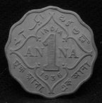 1 Anna 1936 George V Copper-Nickel coins
