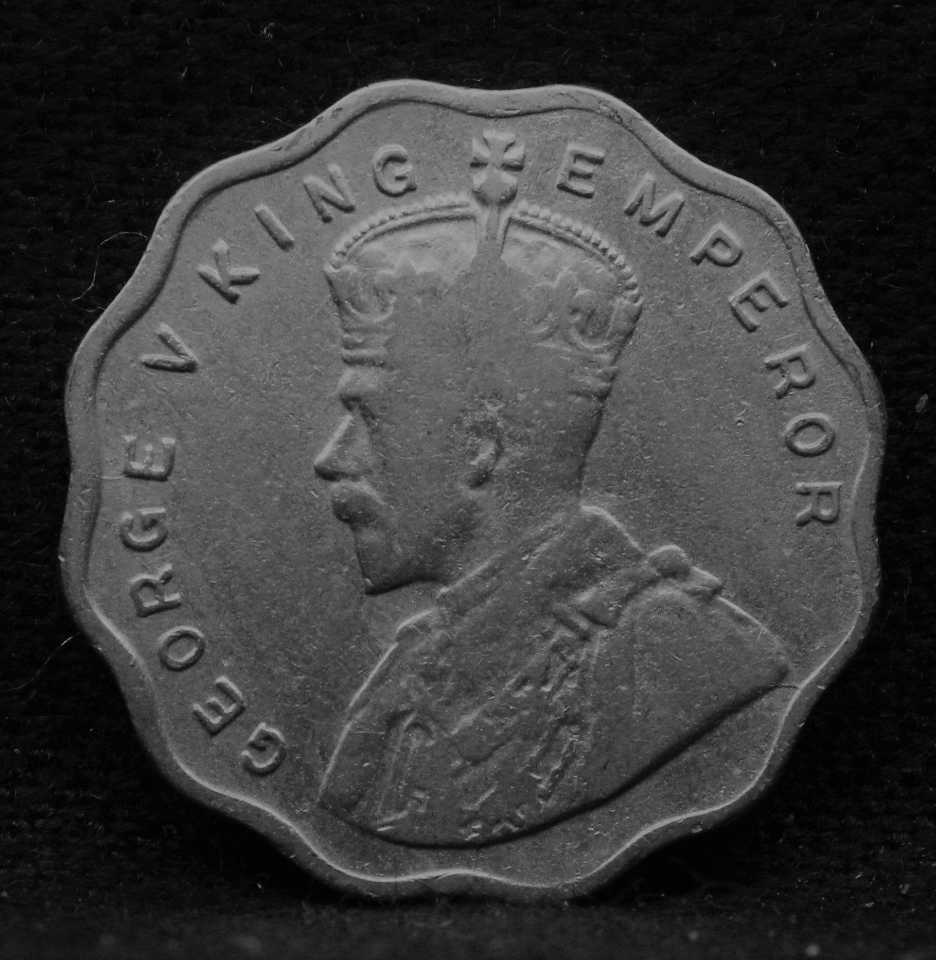 1 Anna 1936 George V Copper-Nickel coins