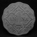1 Anna 1936 George V Copper-Nickel coins