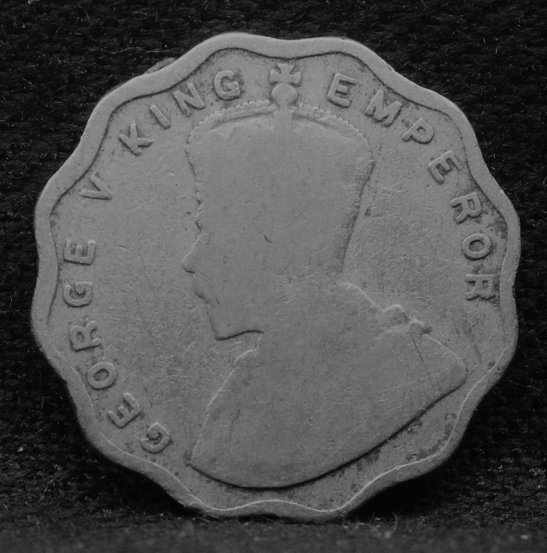 1 Anna 1927 George V Copper-Nickel coins