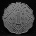 1 Anna 1913 George V Copper-Nickel coins