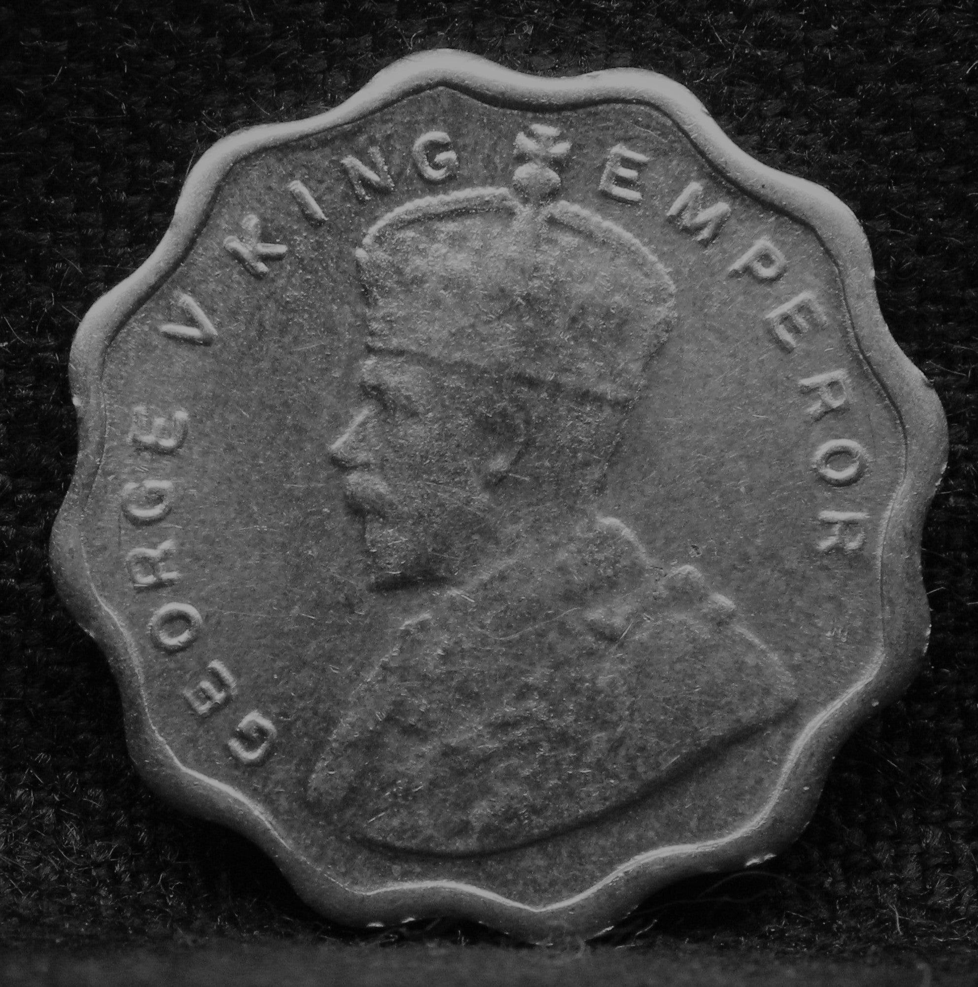1 Anna 1915 George V Copper-Nickel coins