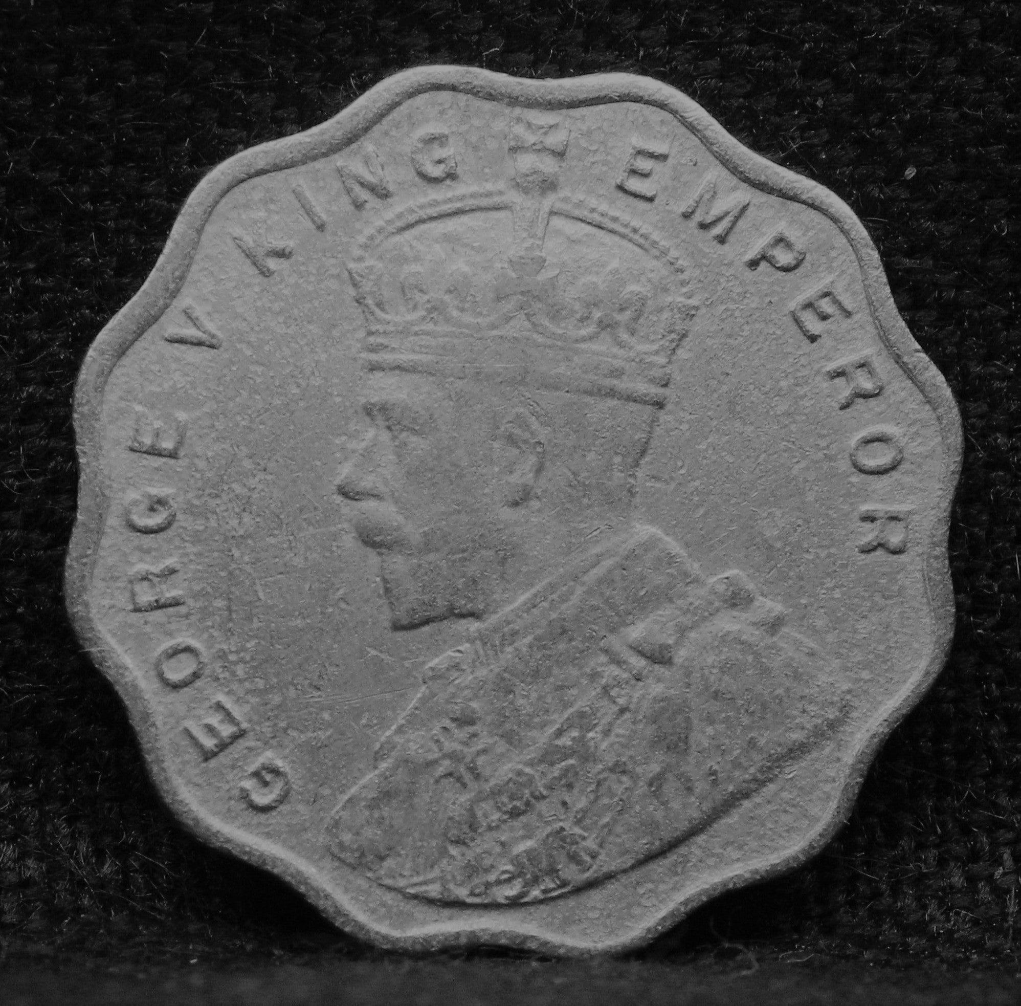 1 Anna 1916 George V Copper-Nickel coins