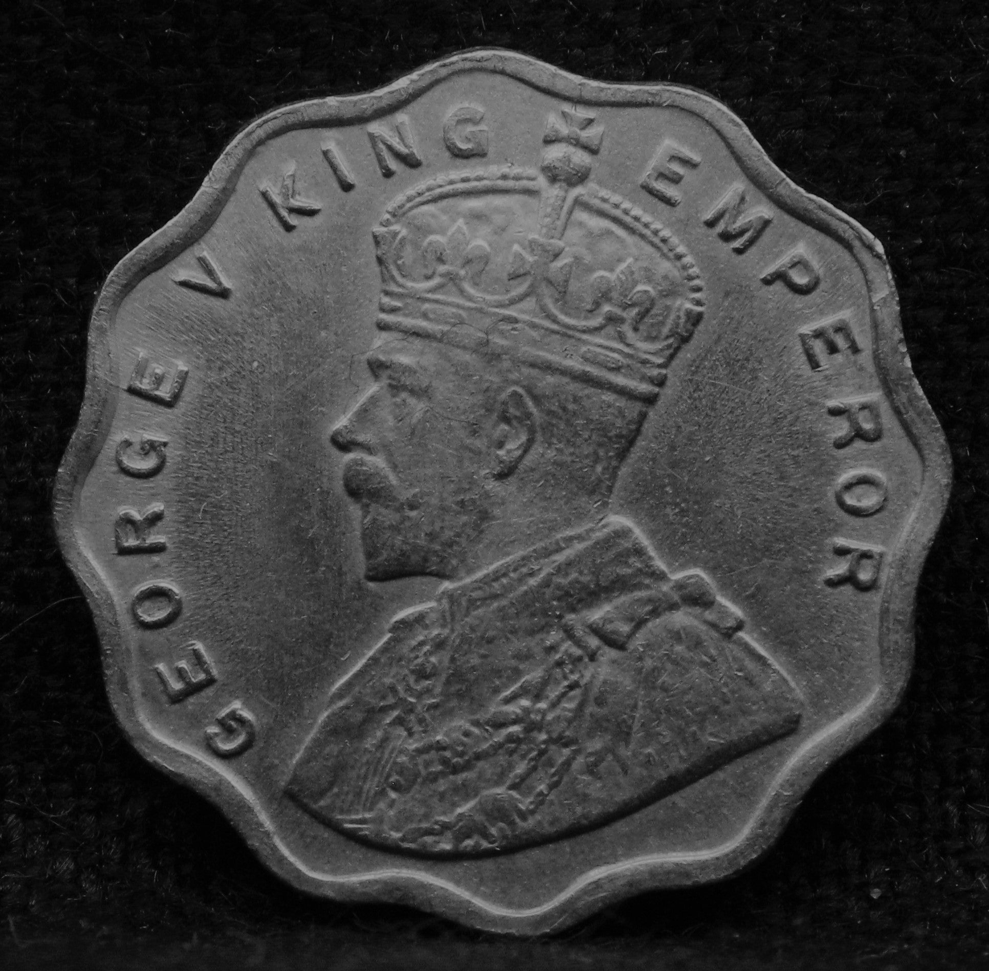 1 Anna 1924 George V Copper-Nickel coins