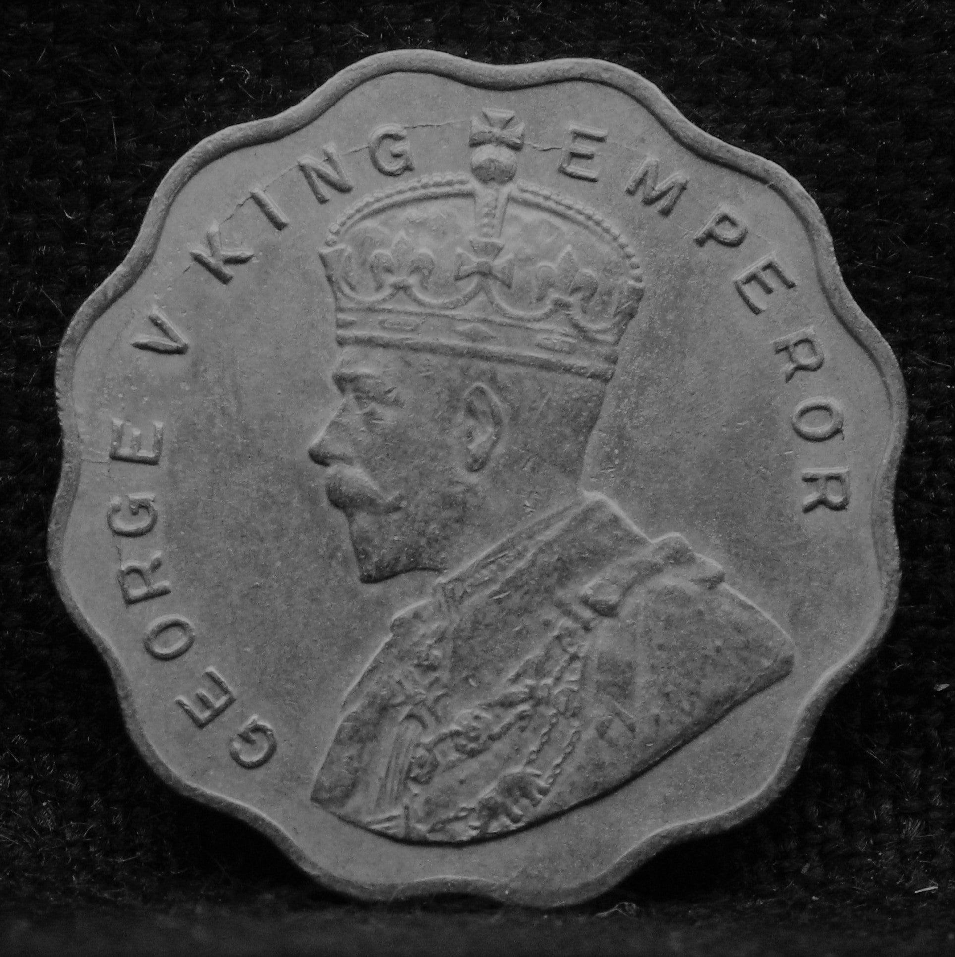 1 Anna 1930 George V Copper-Nickel coins
