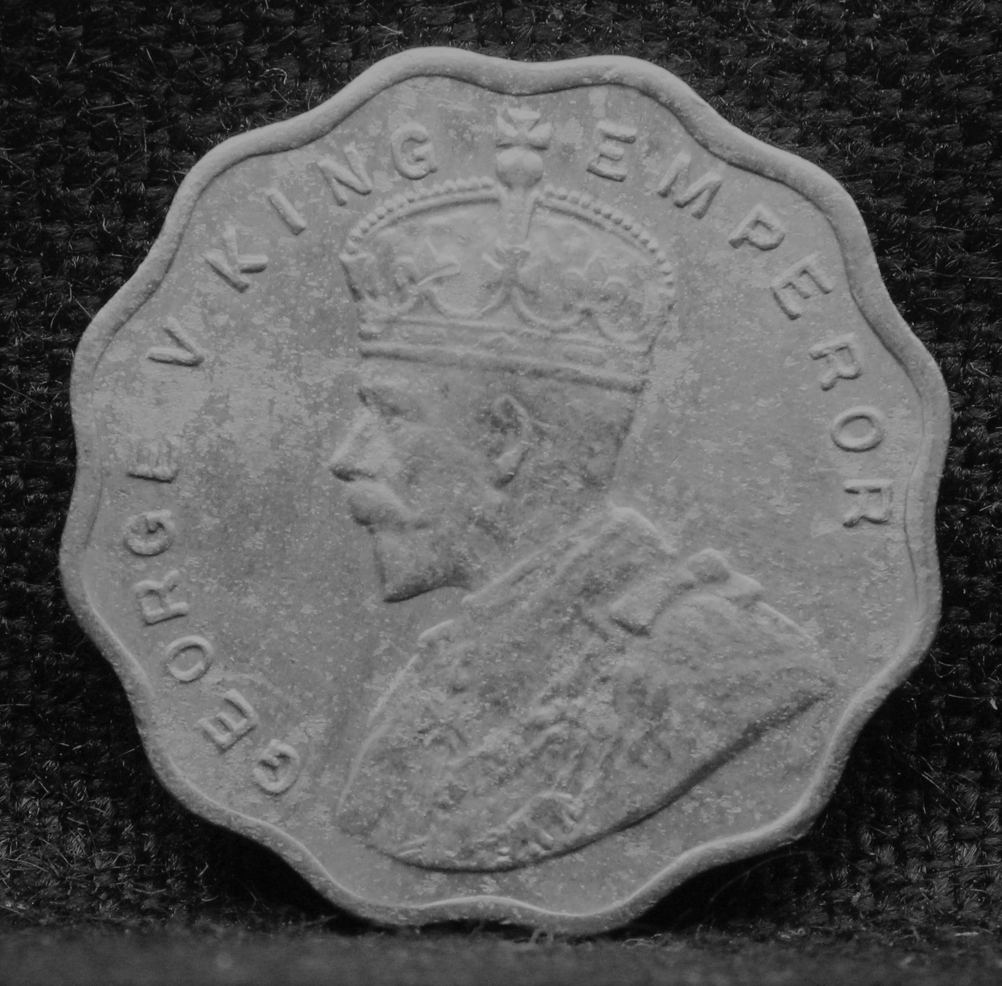 1 Anna 1936 George V Copper-Nickel coins