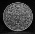2 Annas 1917 George V Silver coins