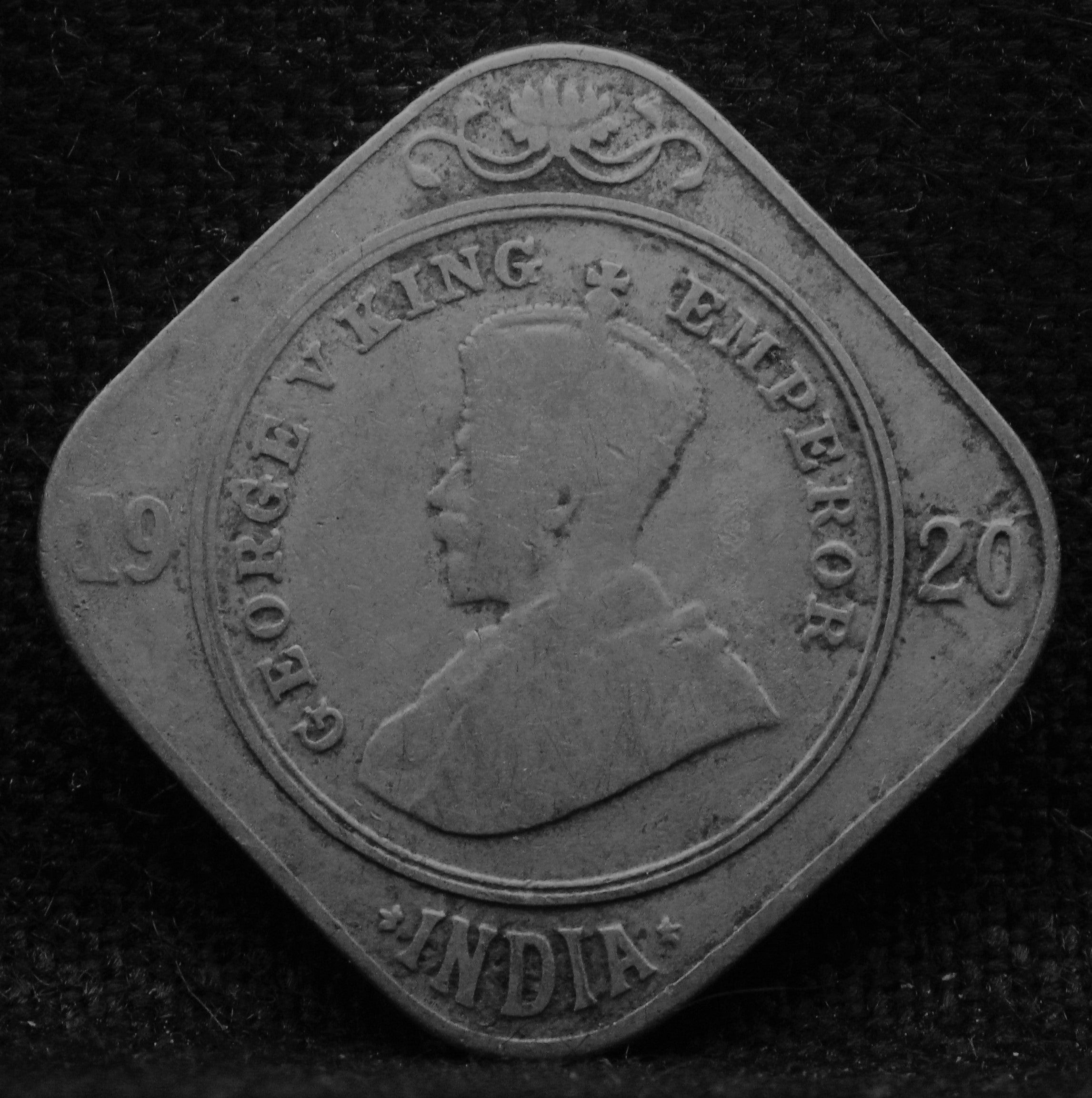 2 Annas 1920 George V Copper-Nickel coins