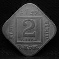 2 Annas 1934 George V Copper-Nickel coins