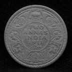 2 Annas 1911 George V Silver coins