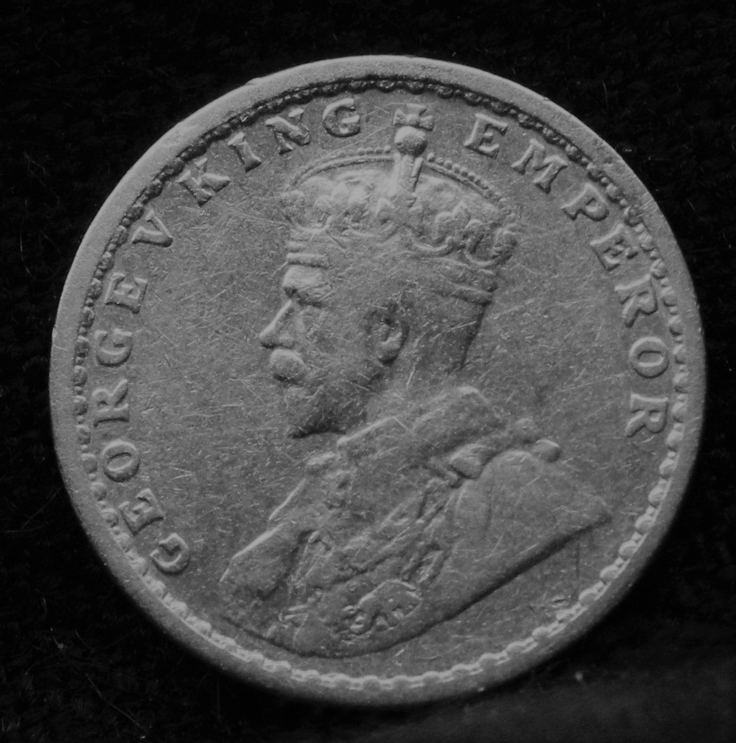 2 Annas 1913 George V Silver coins