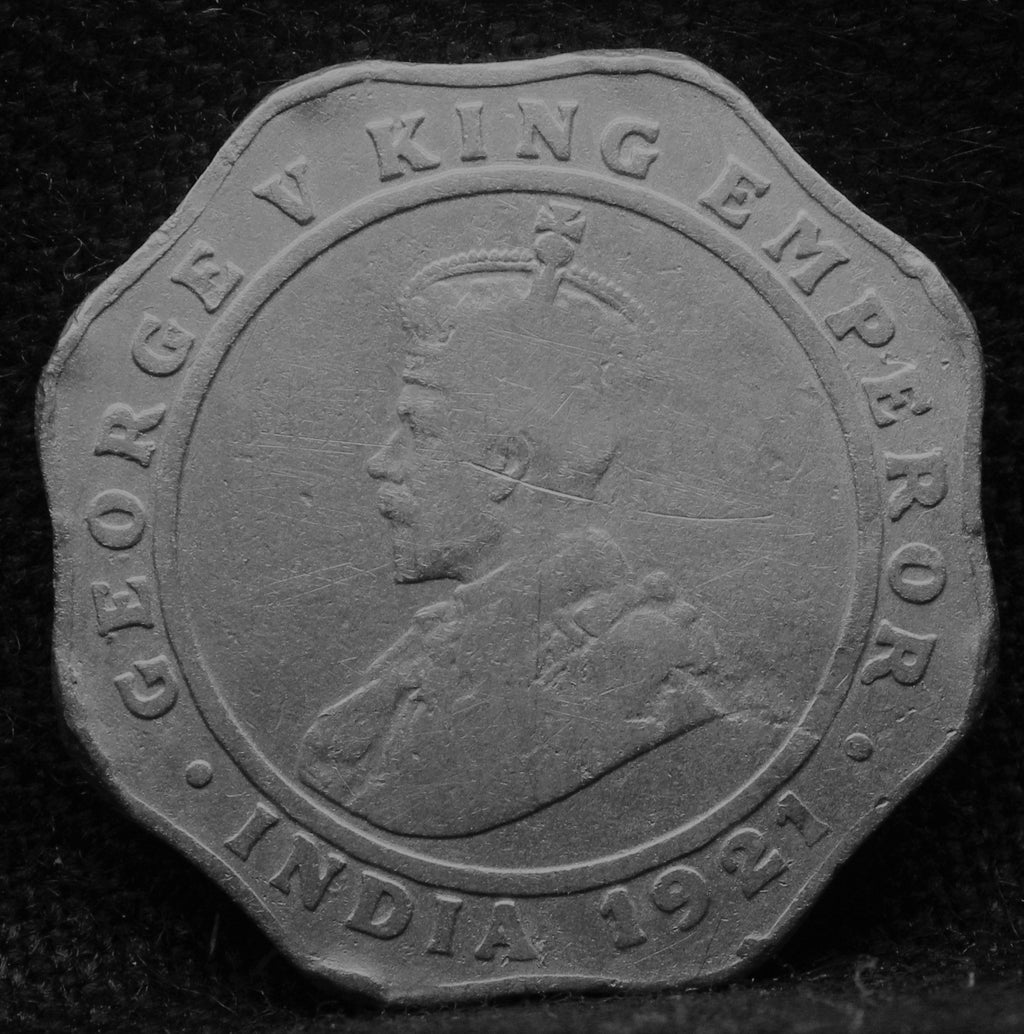 4 Annas 1921 George V Copper-Nickel coins