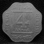 4 Annas 1921 George V Copper-Nickel coins