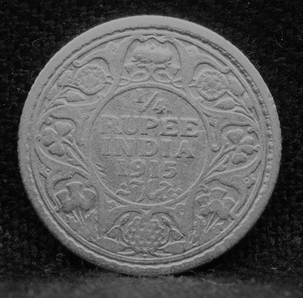 Quarter RUPEE 1915 George V Silver coins