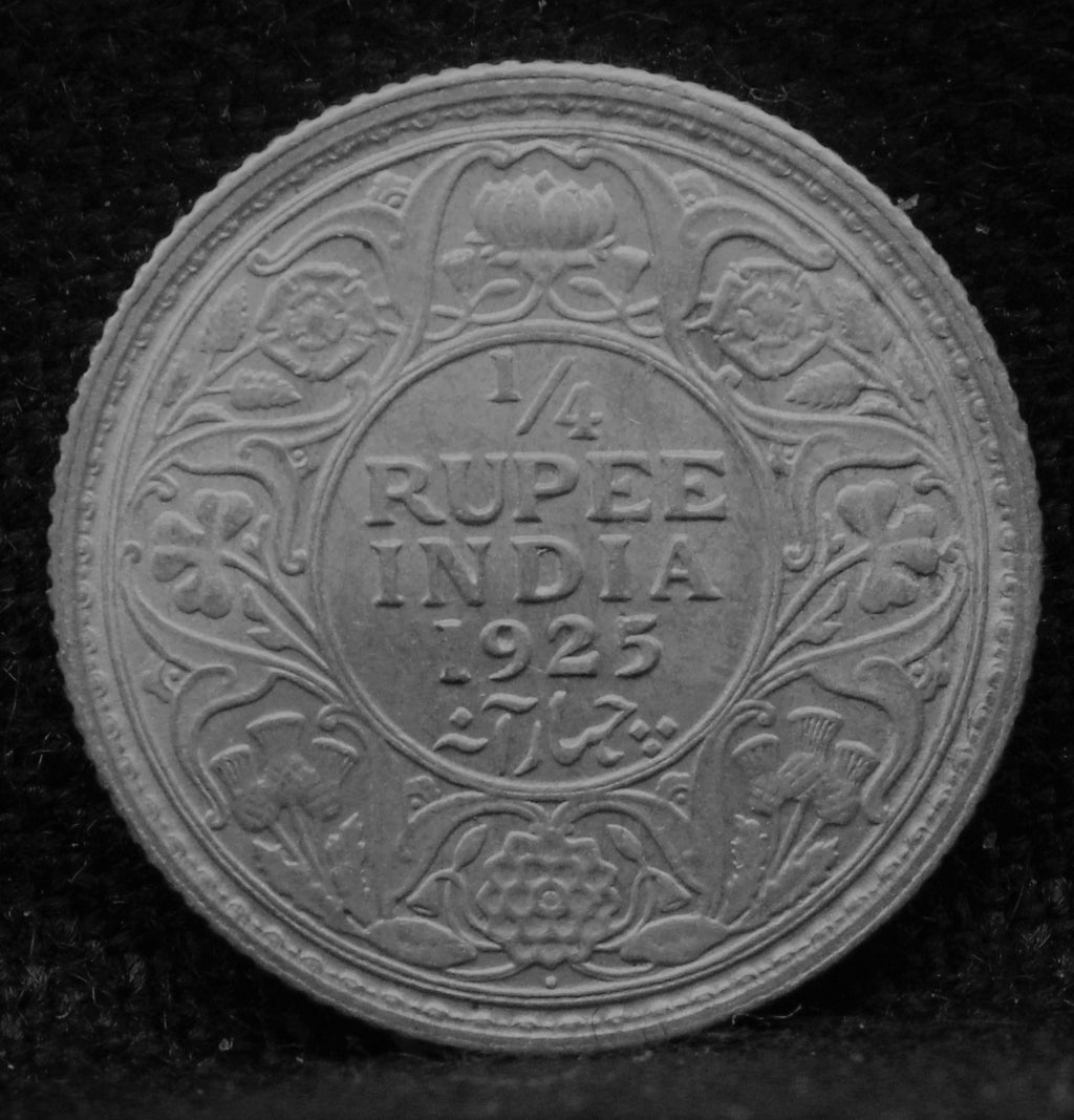 Quarter RUPEE 1925 George V Silver coins