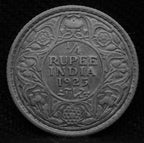 Quarter RUPEE 1925 George V Silver coins